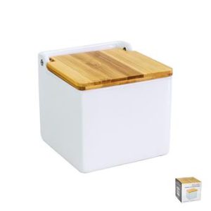 Saleiro Cerâmica T/Bambu 11,5X11,5 Branco