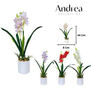 Vaso C/Lirios E Flor 35Cm