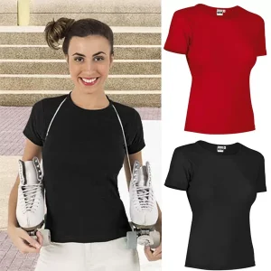 T-shirt malha canelada 50% poliéster 50% Algodão 200g mulher
