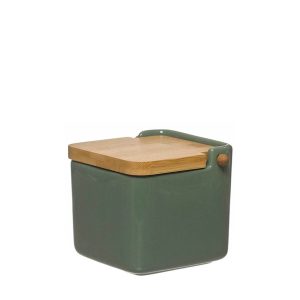 Saleiro Cerâmica Bambu Verde 11×11