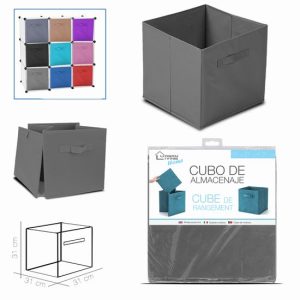 Caixa Dobrável Multiusos 31X31 Cinza