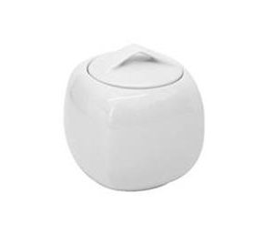 Açucareiro Porcelana Branco Square