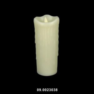 Vela Cera Natural C/Led 20X7,5Cm