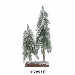 Base c/ 2 Árvores de Natal c/ Neve 60×24