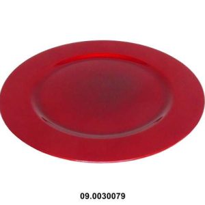 Prato Marcador Pvc Vermelho 33Cm