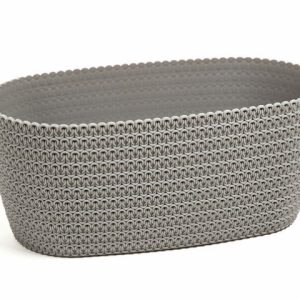 Floreira PVC Jersey Cinza Claro 37,5x19cm