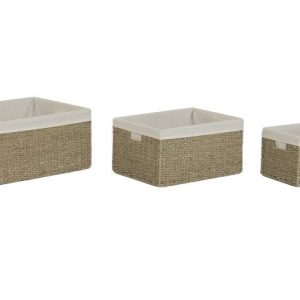 Cesto Seagrass Tecido 226265 34X26X21Cm