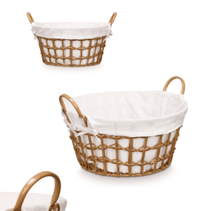 CESTO COM ASAS EM PVC NATURAL