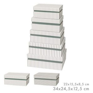 Caixa de Cartão Basic Vichy Raias Nº3 28X19.5X10.5Cm