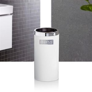 Copo WC Escovas Liso Branco/Prata