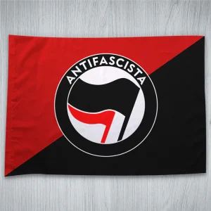 Bandeira Antifascista Anti-fascism (Antifa) preta vermelha