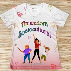 T-shirt Animadora Sociocultural profissão/curso