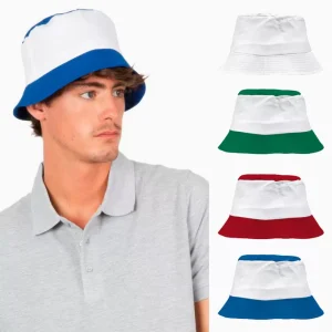 Panamá Bicolor Chapéu de Pescador Balde 100% Algodão