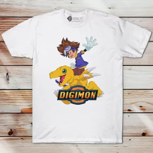 T-shirt Digimon branca