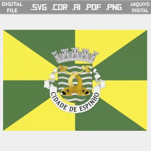 Vector bandeira Espinho cidade brasão flag cdr ai svg pdf png