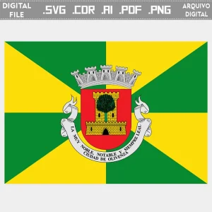 Vector bandeira Olivença cidade brasão flag cdr ai svg pdf png