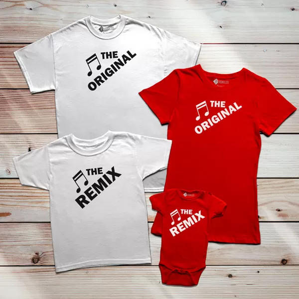 T-shirt The Original The Remix Pai filho(a) Mãe e filha(o) - Image 4