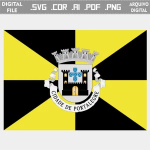 Vector bandeira Portalegre cidade brasão flag cdr ai svg pdf png