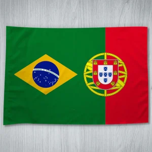 Bandeira Brasil/Portugal juntas