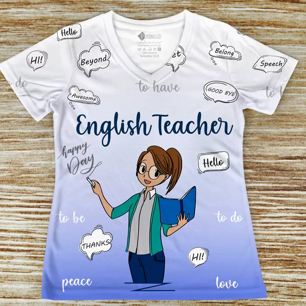 T-shirt Professora de Inglês profissão/curso - Image 2