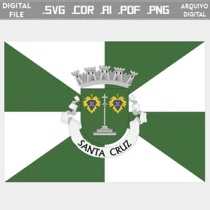 Vector bandeira Santa Cruz cidade brasão flag cdr ai svg pdf png