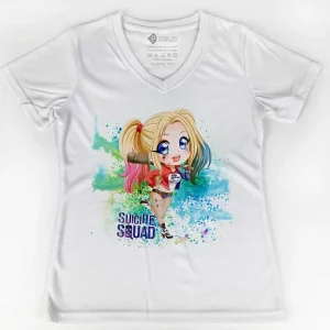 T-shirt Harley Quinn explosão de cores