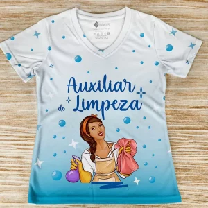 T-shirt Auxiliar de Limpeza profissão/curso