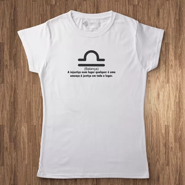 T-shirt Signo Balança frase A injustiça num lugar… - Image 6