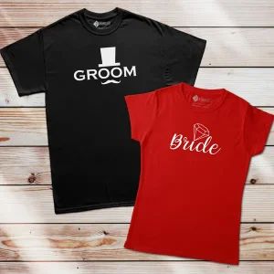 T-shirt Groom Bride despedida solteiro