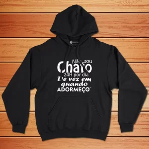 Sweatshirt com capuz Não sou chato(a) 24h por dia