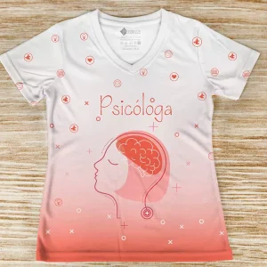 T-shirt Psicóloga profissão/curso