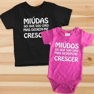 T-shirt Body Miúdas(os) sei que sou giro(a)…