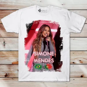 T-shirt Simone Mendes manga curta branca