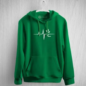 Sweatshirt com capuz Vegan heartbeat